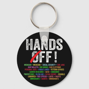 Hands Off Protest Social Security And Medicare Pro Keychain