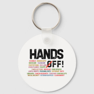 Hands Off Protest Social Security And Medicare Pro Keychain