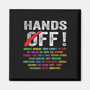 Hands Off Protest Social Security And Medicare Pro Magnet