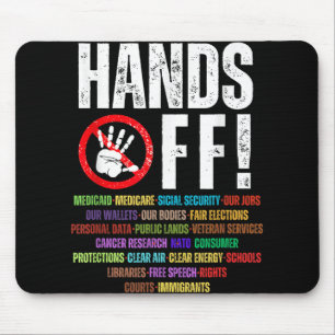 Hands Off Protest Social Security And Medicare Pro Mouse Pad