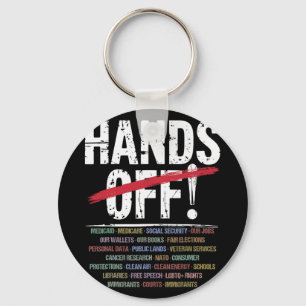 Hands Off Protest T-shirt2.png  Keychain