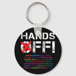 Hands Off Protest T-shirt3.png  Keychain