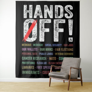 Hands Off Protest Tapestry