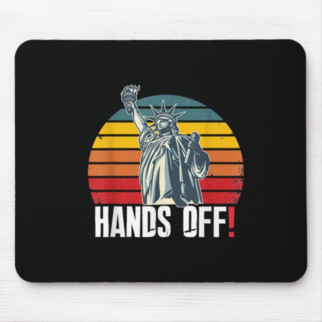 Hands Off Resist Resistance Save Democracy &amp; S Mouse Pad (Front)