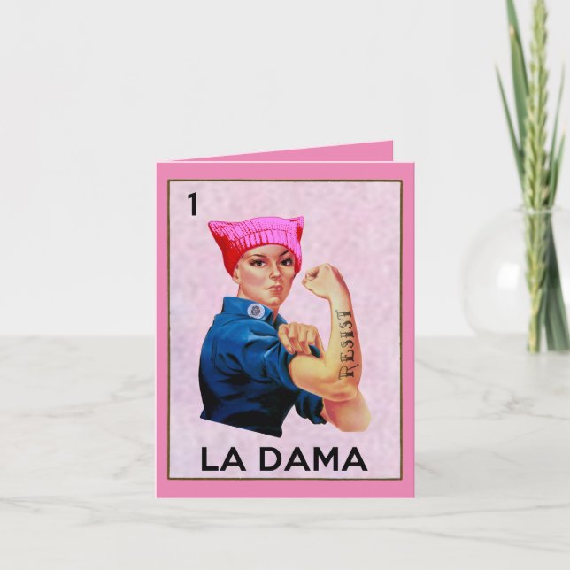 Hands Off Rosie Riveter La Dama Loteria (Devant)