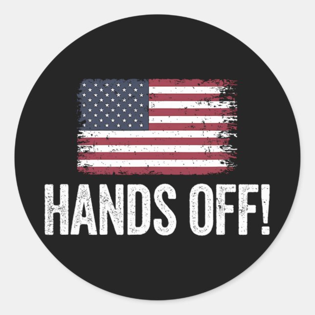 Hands Off Social Security And Medicare Protest T-s Classic Round Sticker (Front)