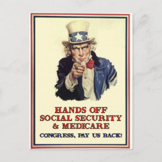Hands Off Social Security Postcard
