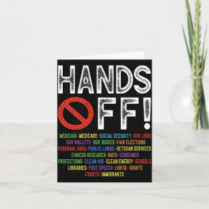 Hands Off Social Security Protest Resist Save Demo Card