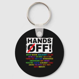 Hands Off Social Security Protest Resist Save Demo Keychain