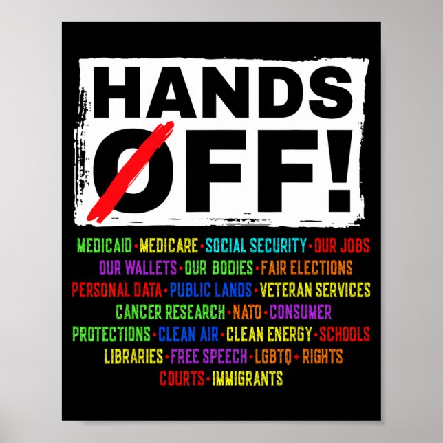 Hands Off Social Security Protest Resist Save Demo Poster (Front)