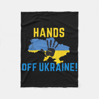 Hands Off Ukraine  Fleece Blanket