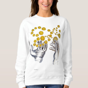 Hands Outstretched with Golden Globes Sweatshirt