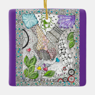 Hands Over Hearts Ornament