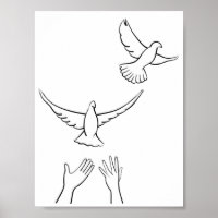 Hands Releasing Doves