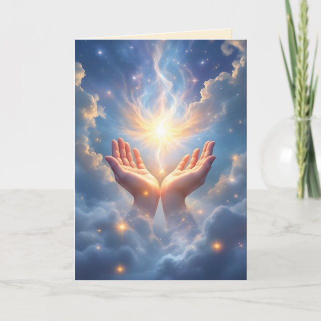 Hands Set the Soul Free, Condolence Card (Front)