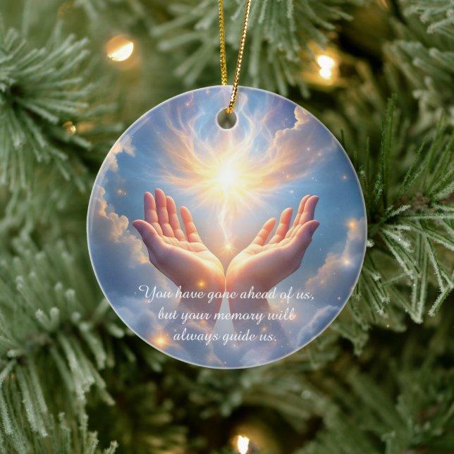Hands Set the Soul Free, sympathy  Ceramic Ornament (Tree)