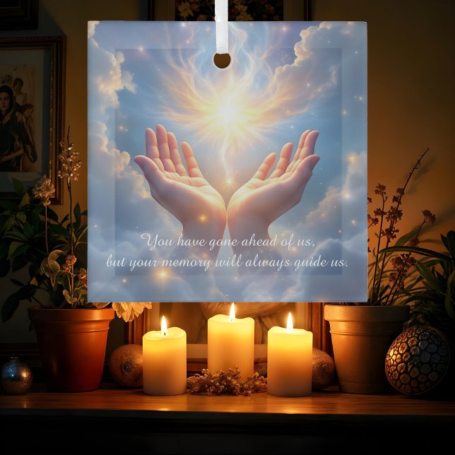 Hands Set the Soul Free, sympathy  Glass Ornament (Creator Uploaded)