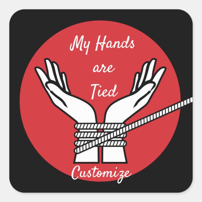 Hands Tied Thunder_Cove  Square Sticker (Front)