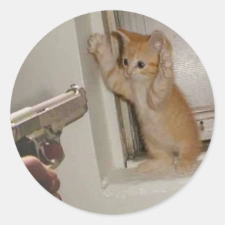 Hands Up! Classic Round Sticker