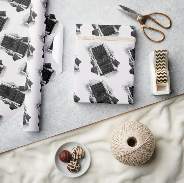 Hands w Architectural Blueprints, Vintage Business Wrapping Paper (Crafts)