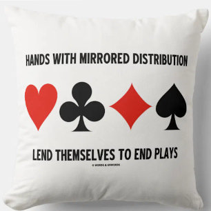 Hands With Mirrored Distribution Lend To End Plays Throw Pillow