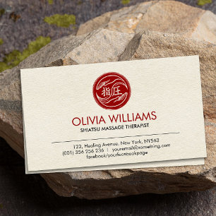 Hands Yin Yang Shiatsu Appointment  Business Card