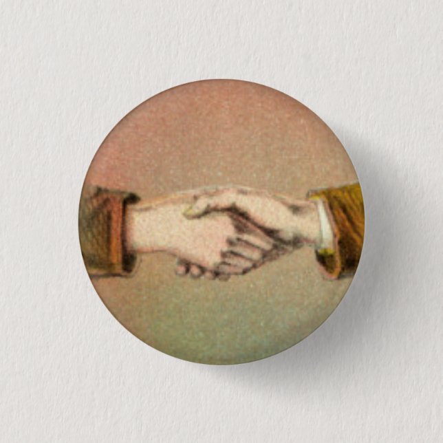 Handshake 1 Inch Round Button (Front)