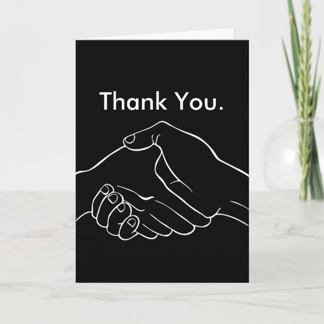 Handshake Hands Greeting Card (Front)