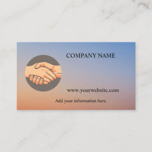 Handshake In a Circle Deal Logo Business Card