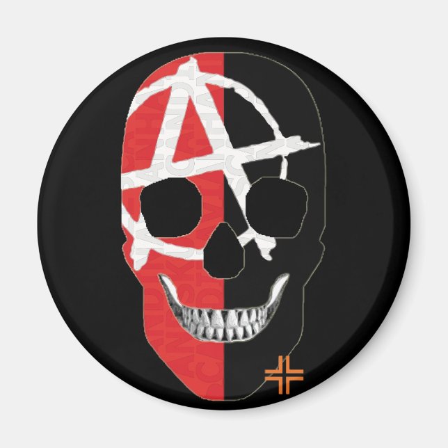 HANDSKULL Aimant circulaire FAI B2 (Devant)