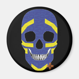 HANDSKULL Aimant rond vif B2