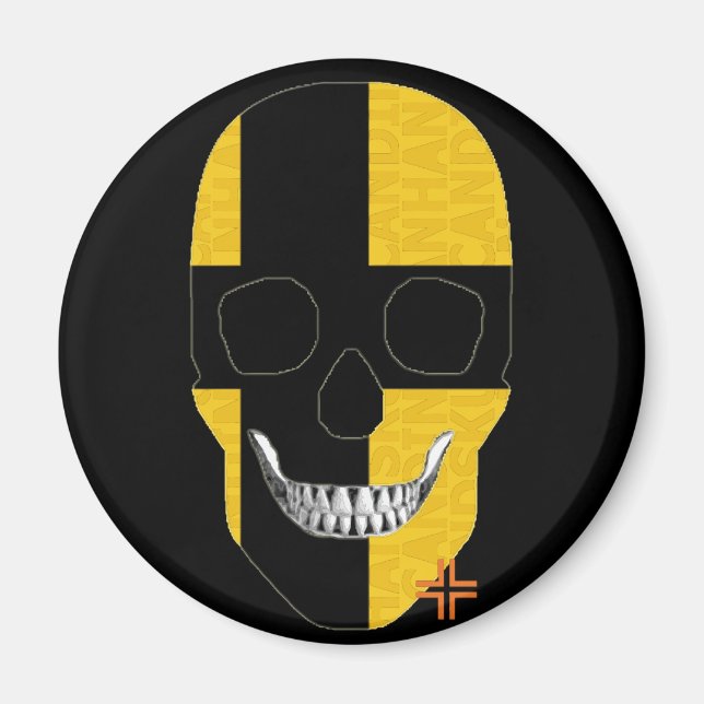 HANDSKULL Austria Nordic round magnet   B2 (Front)
