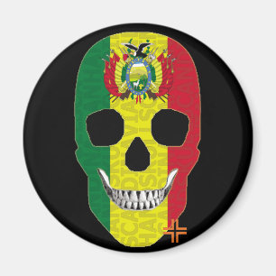 HANDSKULL Bolivia round magnet B2