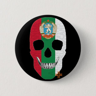 HANDSKULL Bulgarie Badge rond noir B2