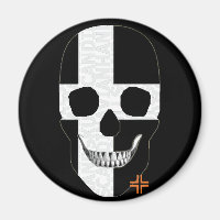 HANDSKULL Cornwall round magnet B2