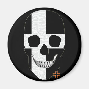 HANDSKULL Cornwall round magnet B2