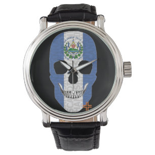 HANDSKULL El Salvador watch mens leather  B2