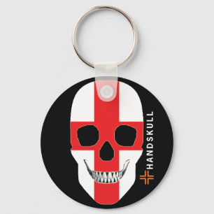HANDSKULL England,Happy skull,England flag Keychain