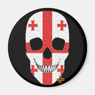 HANDSKULL Georgia round magnet B2