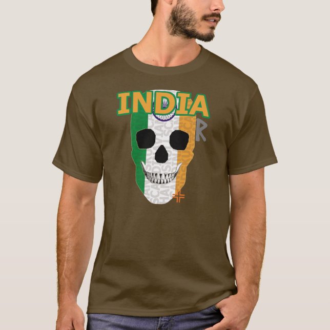 HANDSKULL Inde t-shirt basique B2 (Devant)