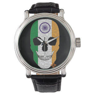 HANDSKULL India watch mens leather  B2