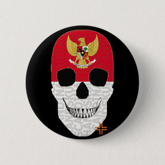 HANDSKULL Indonesia Round Badge black B2 2 Inch Round Button