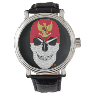 HANDSKULL Indonésie montre homme cuir B2