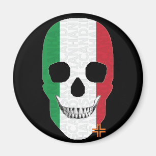 HANDSKULL Italy round magnet B2