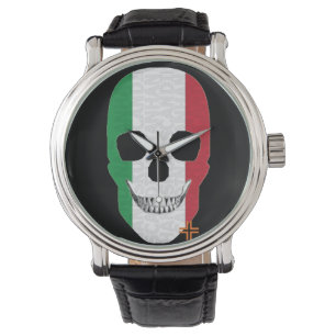 HANDSKULL Italy watch mens leather  B2