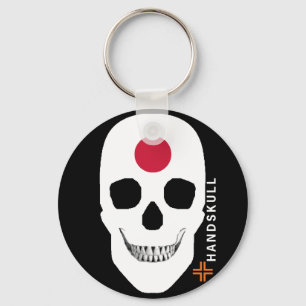 HANDSKULL Japan,Happy skull,Japan flag Keychain