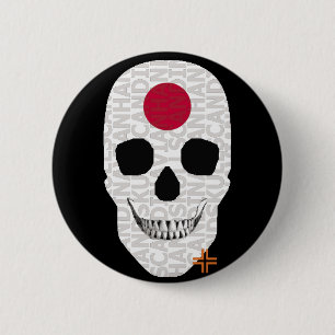 HANDSKULL Japan Round Badge noir B2