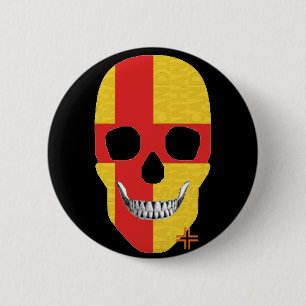 HANDSKULL Kalmar Round Badge black B2 2 Inch Round Button