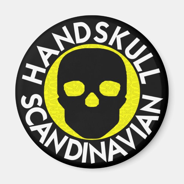 HANDSKULL LIV Pineapple round magnet   P3 (Front)