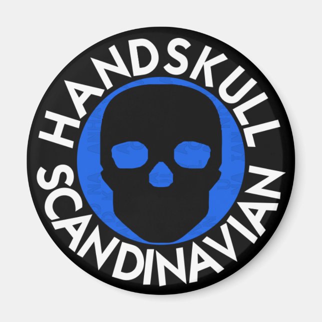 HANDSKULL LIV Sky round magnet   P3 (Front)
